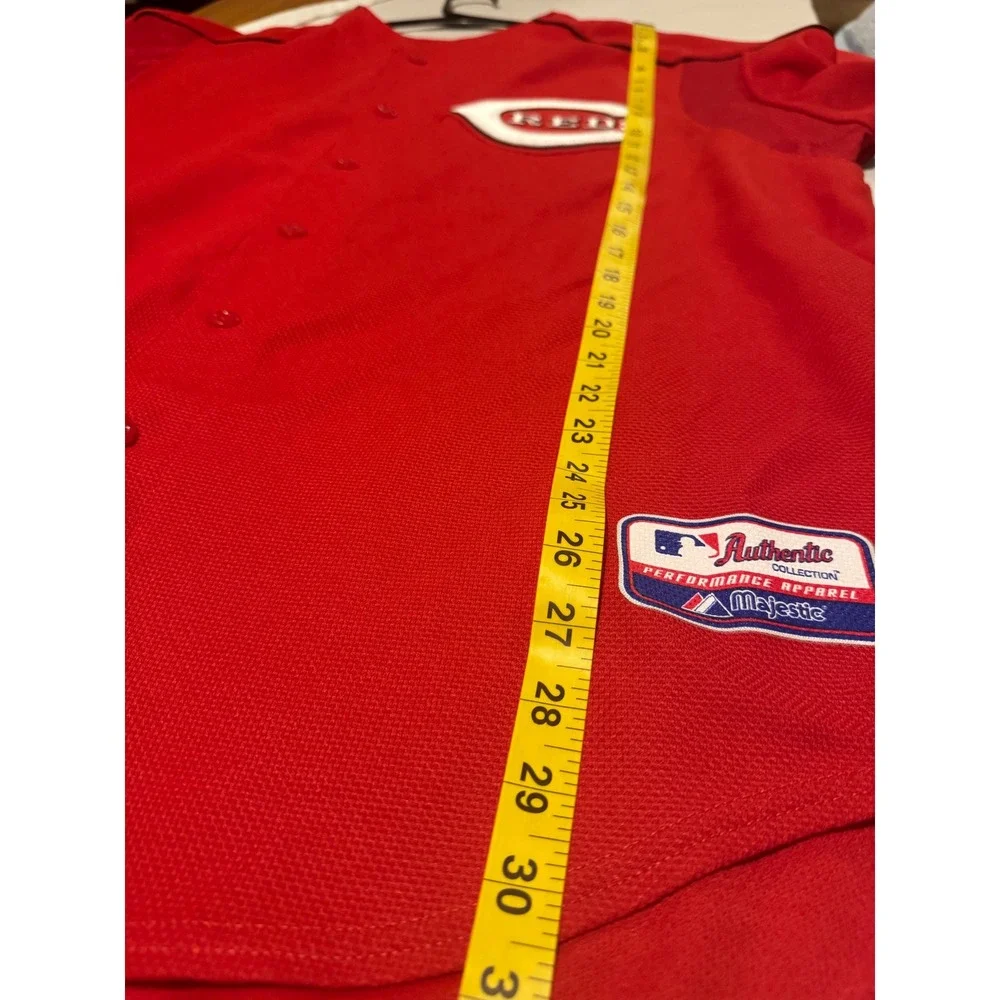 Majestic Cincinnati Reds Baseball Jersey Red Authentic Collection Men Size Large